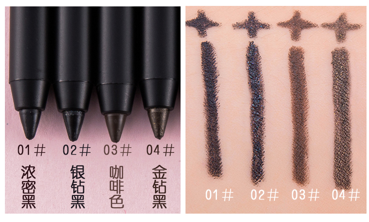 Оригинальный водостойкий гелевый карандаш для глаз Solone, стойкий, не размазывается, не выцветает, черный, кофе, золото, серебро с блестками