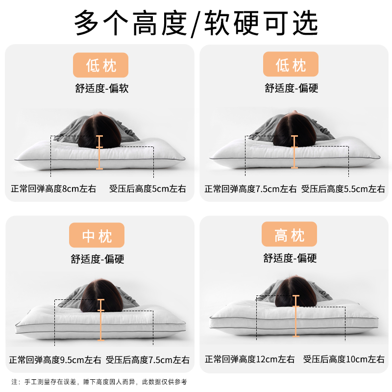 Подушка со слегка приподнятым и жестким наполнителем из шелка и семян кассии, двустороннее использование, односпальная оздоровительная подушка для поддержки шеи и улучшения сна дома