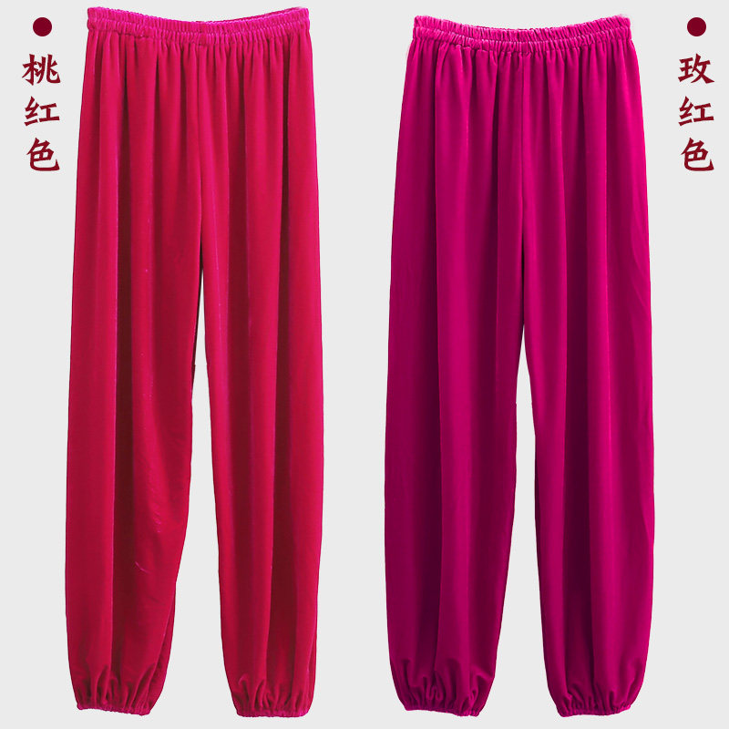 Новые бархатные штаны для Тайцзи, оптовая покупка, осень-зима, утепленные, для занятий боевыми искусствами, китайский стиль, фонариковые штаны для мужчин и женщин