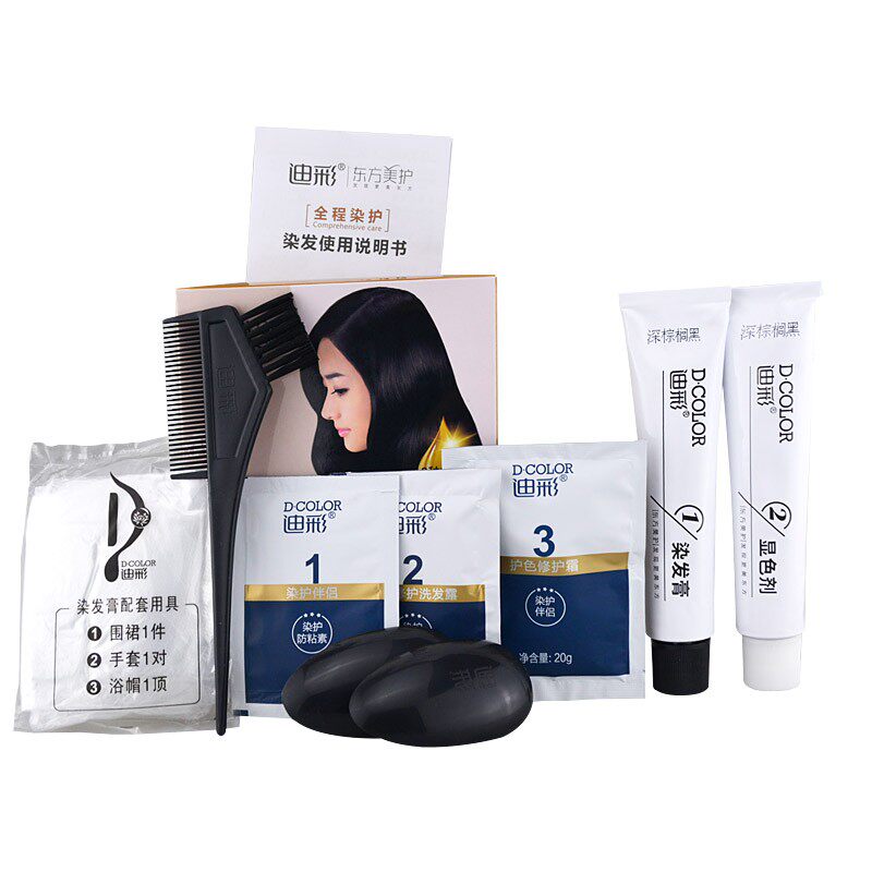 Крем-краска для волос DICAI с растительными экстрактами, натуральное окрашивание, кленово-красный, самостоятельное окрашивание, закрашивание седины, шампань коричневый, бережно для кожи головы, оригинал