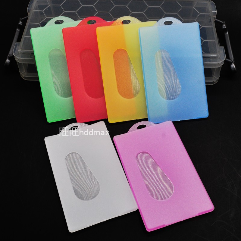 Цветной матовый прозрачный держатель для пластиковых карт из жесткого пластика для проездных, студенческих и банковских карт, защитный чехол для IC-карт и документов