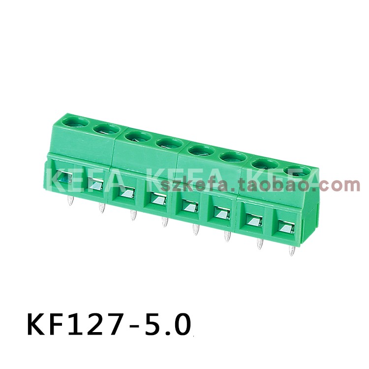 Винтовой PCB клеммник KF127-5.0/5.08мм экологичный сквозной контакт железная/медная квадратная защелка 2P3P