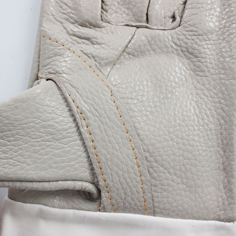 Удлиненные сварочные перчатки из кожи крупного рогатого скота, термостойкие, прочные, защита от ожогов для мужчин и женщин