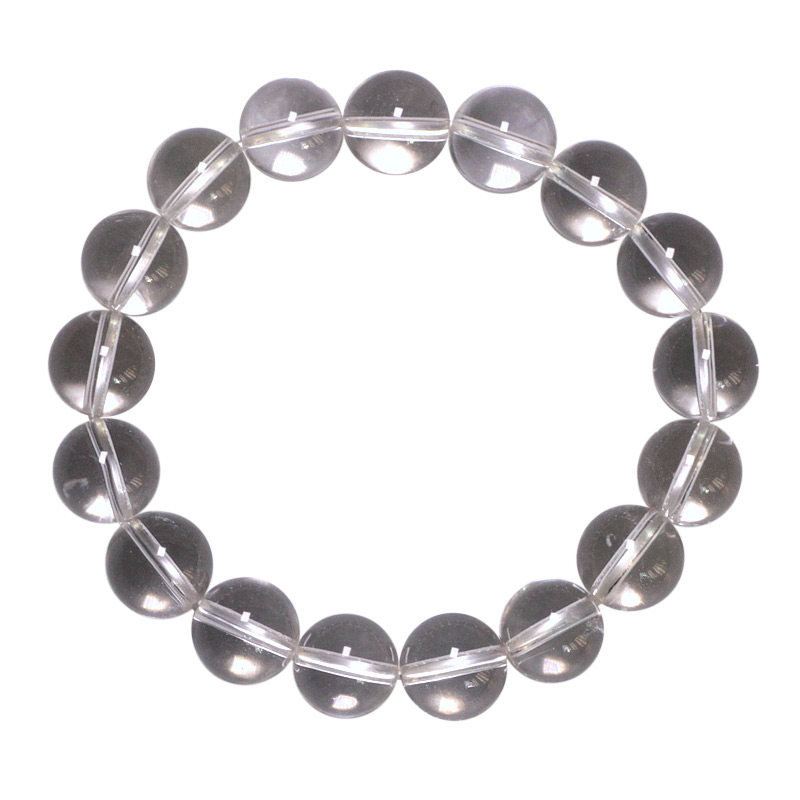 Korami Натуральный белый хрустальный браслет унисекс одноцветные четки противорадиационный амулет