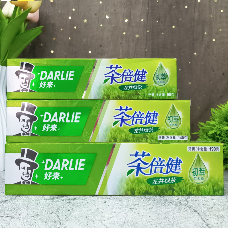 Зубная паста DARLIE Tea Fresh с лунцзинским зелёным чаем - Здоровые зубы, защита дёсен, против кариеса, снижение налёта