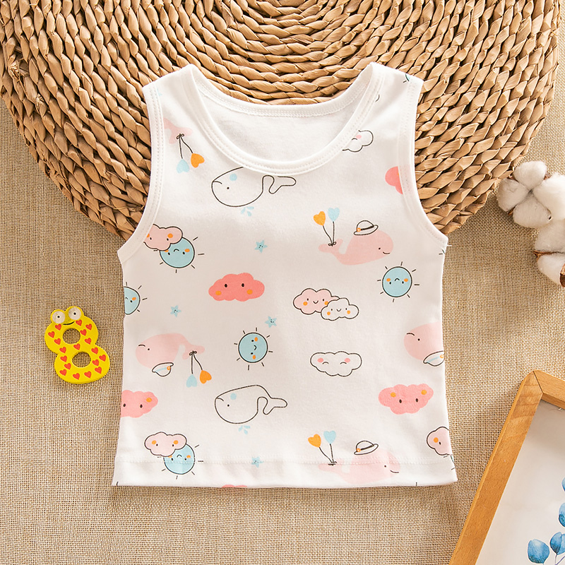 Весенне-осенний хлопковый жилет для новорожденных, детская майка, осенне-зимний поддев, жилет для малышей