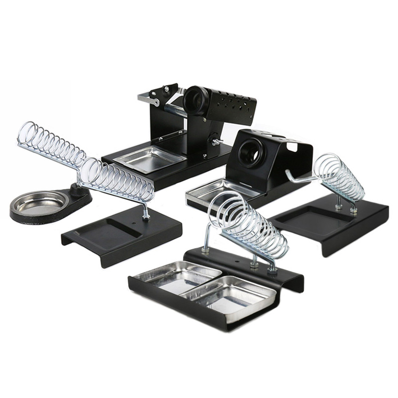 Металлическая подставка для паяльника с основанием для паяльной станции, круглая, с ручкой