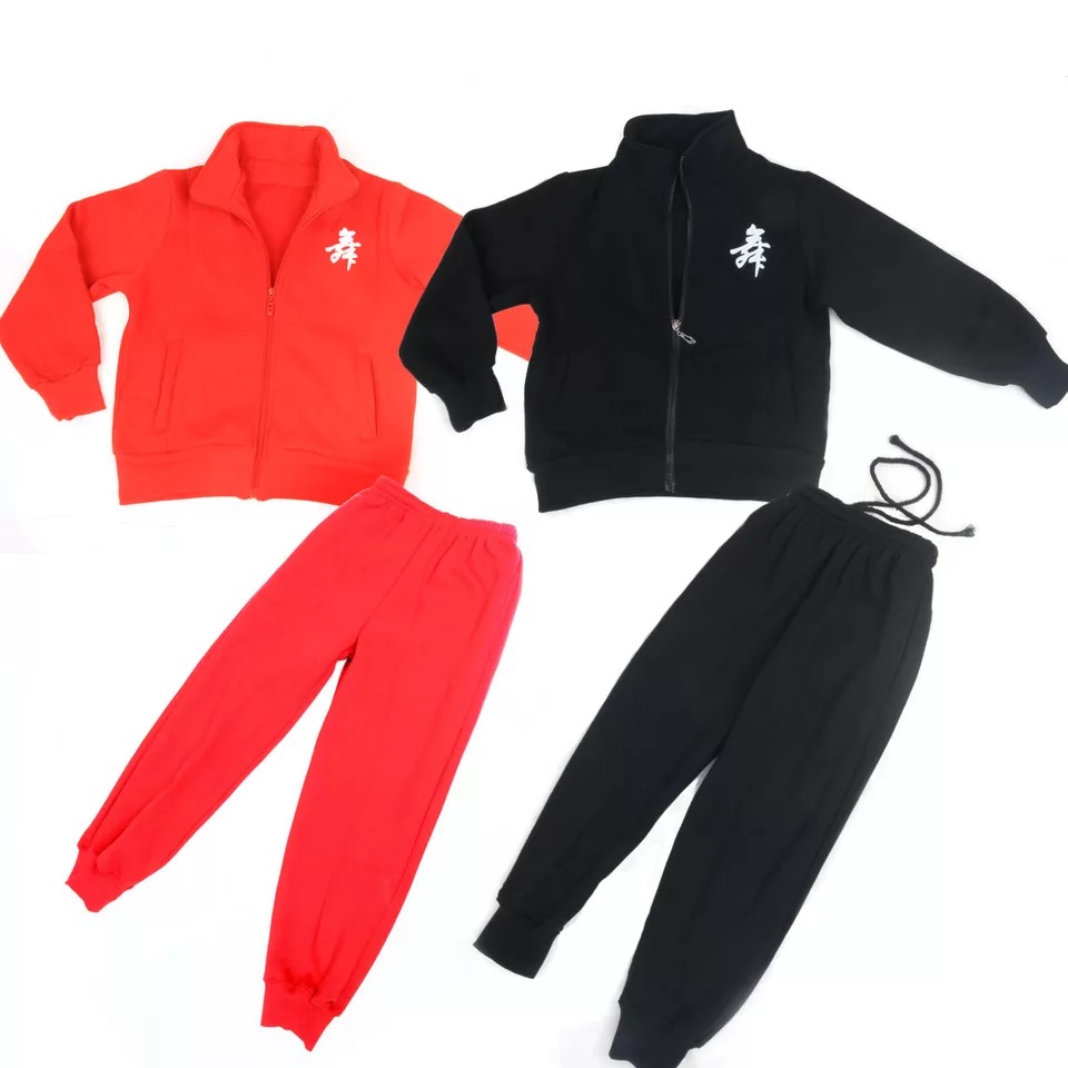 Детская танцевальная одежда для девочек с полной молнией, утеплённая флисом, комплект толстовка с длинным рукавом для осени и зимы