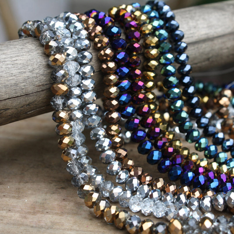 6мм плоские кристальные бусины, свободные бусины, ожерелье, браслет, DIY, ручная сборка, колёсные счёты, кристальные бусины на нитке