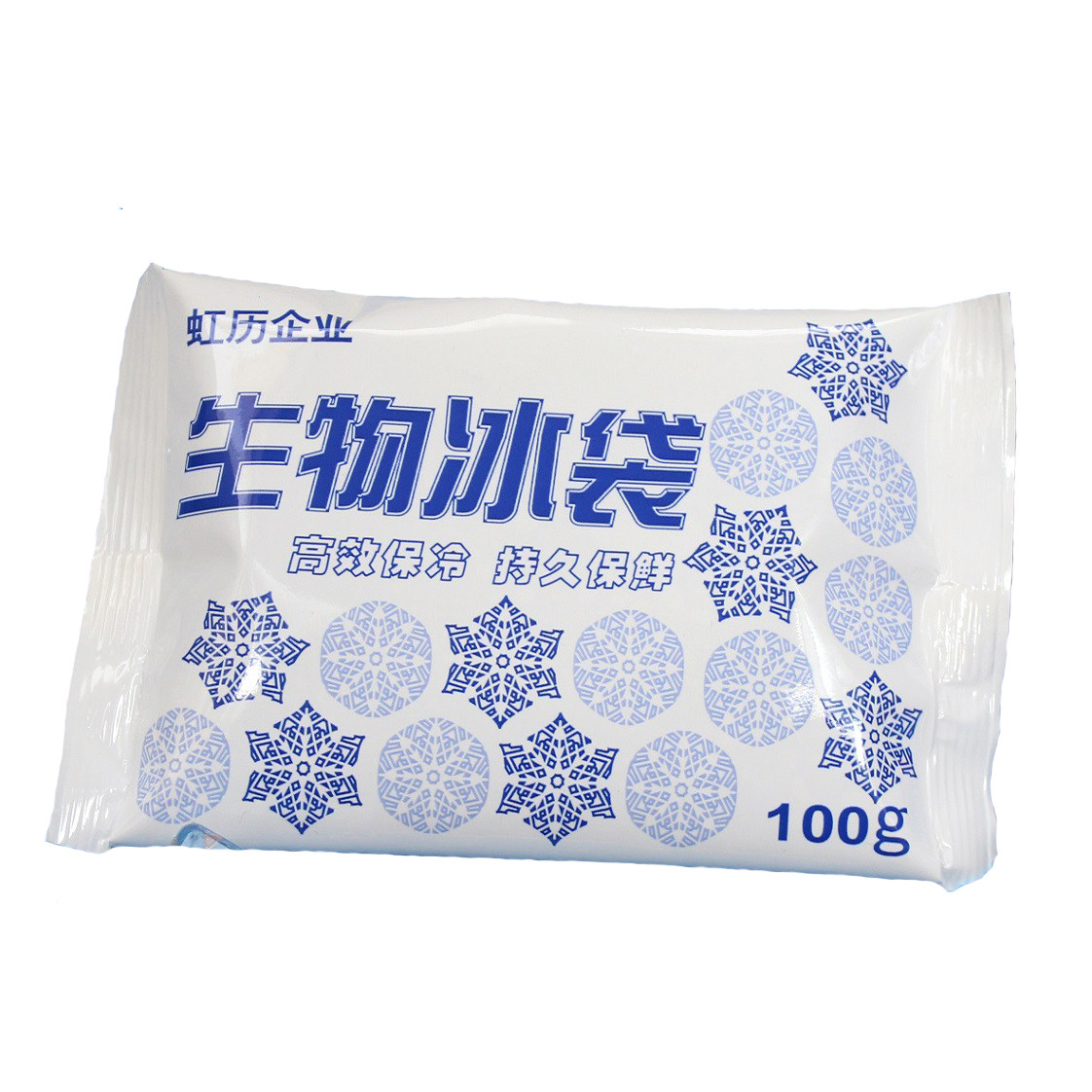 Биологический ледяной пакет 100 г (модель снежинка) без необходимости заливки воды для охлаждения, сохранения свежести фруктов, перевозки продуктов и холодного компресса