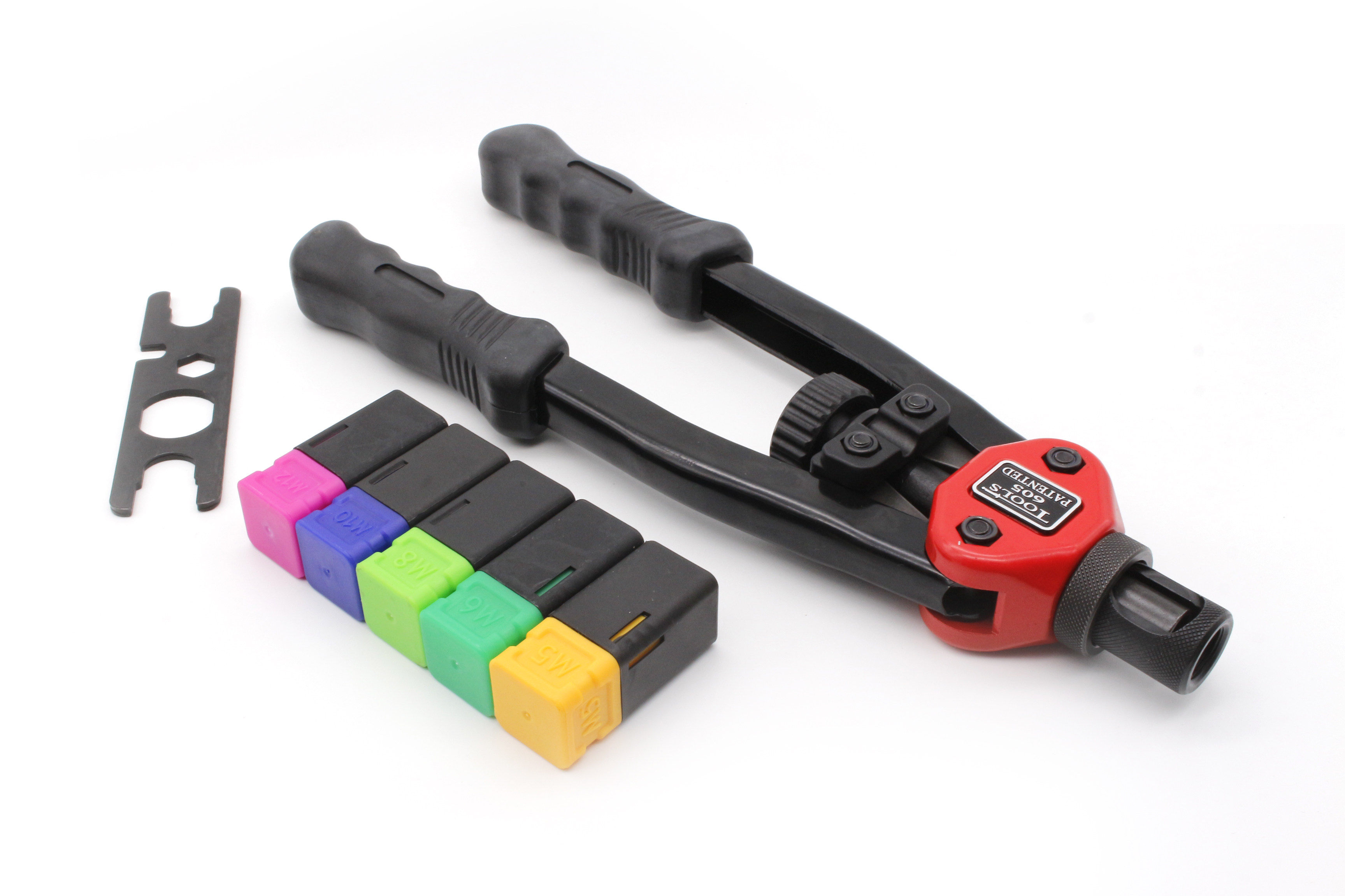 Ручной полуавтоматический заклепочник с двумя рукоятками для заклепочных гаек