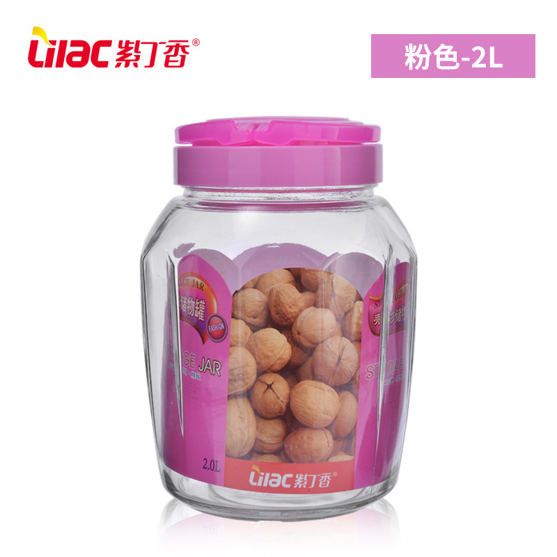 Большая стеклянная банка для хранения сирени и жимолости - банка для сливы, солений, вина, фруктового вина, печенья и сухофруктов