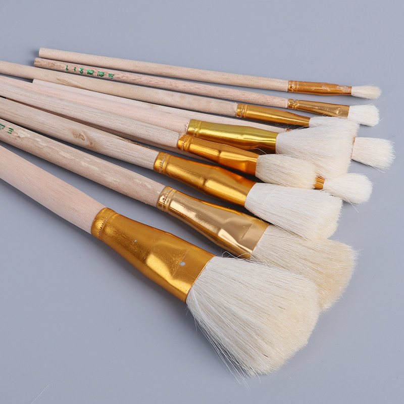 Мягкая кисть из овечьей шерсти S кисть для живописи с золотой и серебряной фольгой, кисть для подкраски, промышленная кисть для золочения, керамическая кисть для раскрашивания
