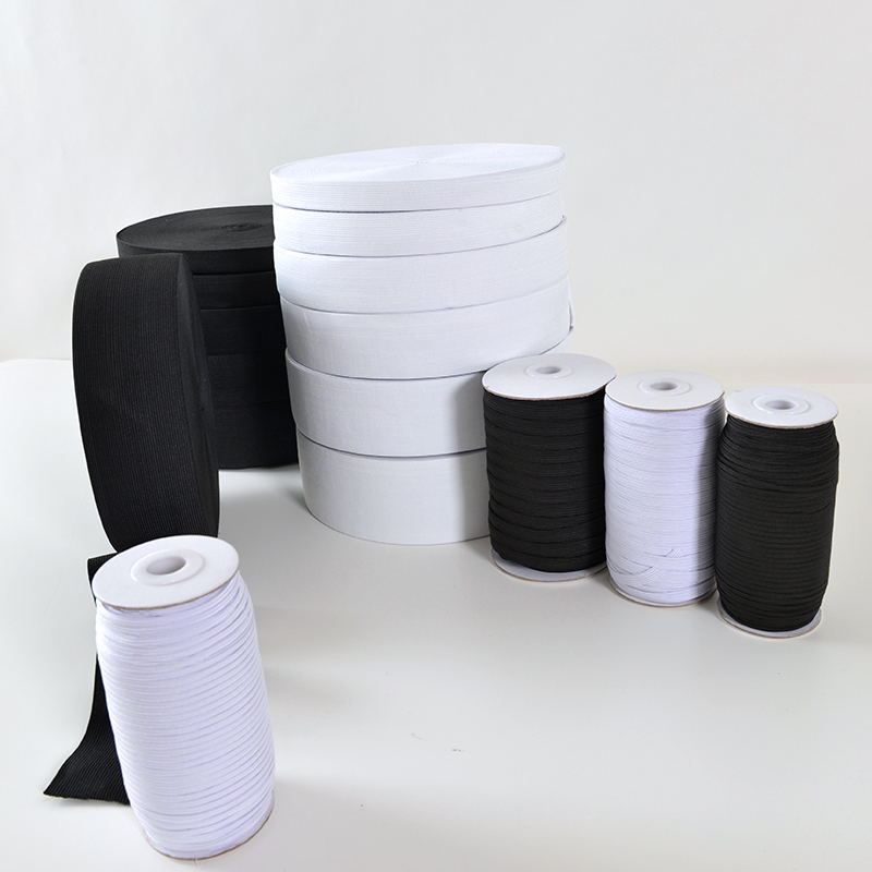Черно-белая эластичная лента плоская широкая резинка для пояса, утолщенная эластичная лента для DIY одежды и аксессуаров для брюк