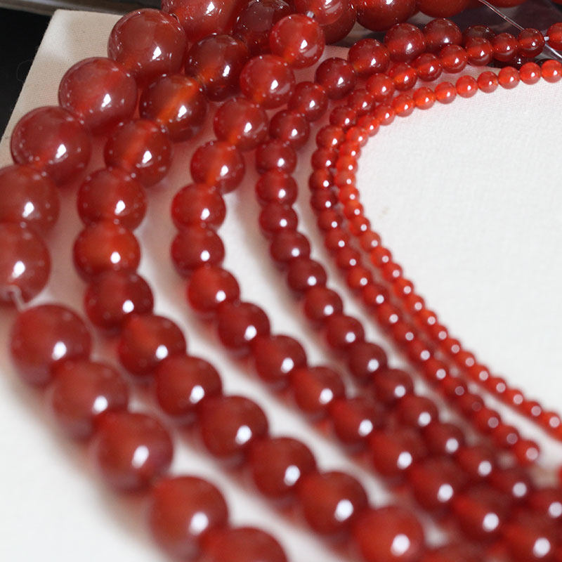Материалы для изготовления DIY аксессуаров для древнего стиля цветочных шпилек * Свободные бусины * Круглые бусины из красного агата 10/8/6/4 мм полуфабрикаты