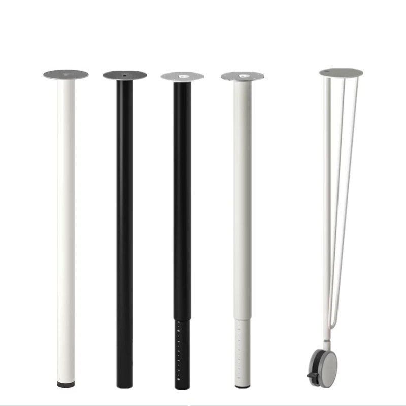 IKEA Лиммон ножки для стола Аддис белый черный металл с регулировкой высоты