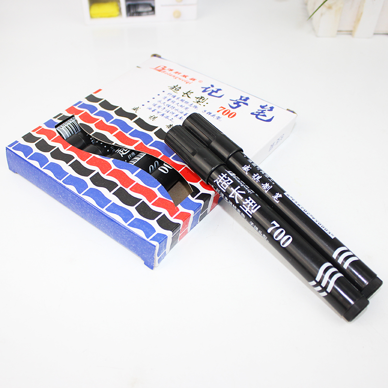 Одноцветный беззапаховый масляный маркер с круглым наконечником, черный маркер, красный Boranweiqi 700