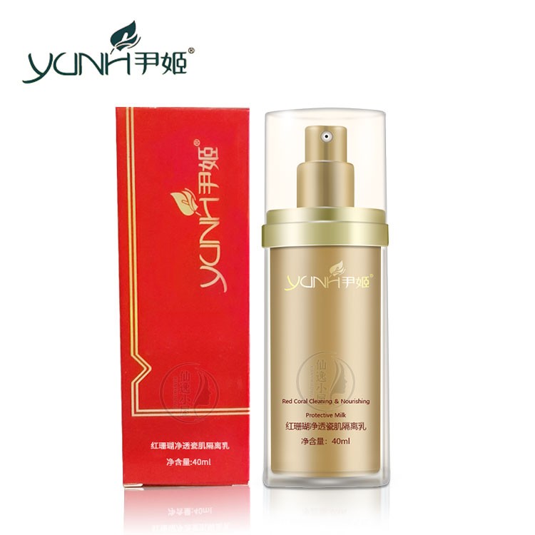 Тональный крем-основа Yinji с красным кораллом, прозрачная фарфоровая кожа, SPF30, увлажняющий, аутентичный, для женщин