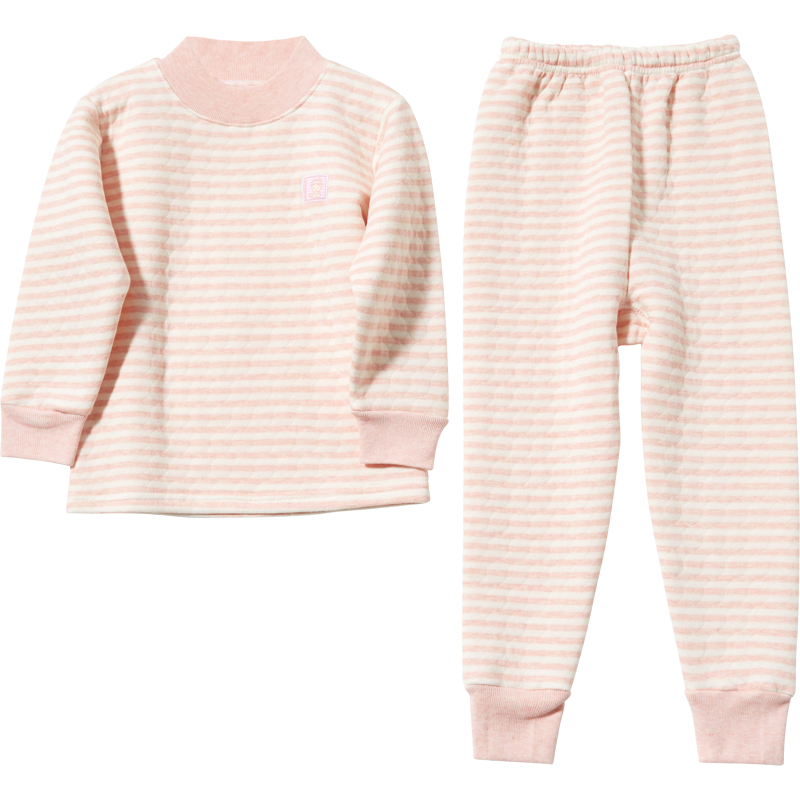 Xiaoqinglong Children's Underwear Set Thickened Colored Cotton Boys and Girls Autumn Clothes Thermal Underwear for Baby and Older Kids