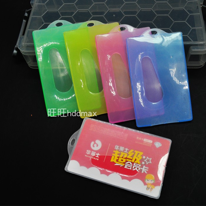 Цветной матовый прозрачный держатель для пластиковых карт из жесткого пластика для проездных, студенческих и банковских карт, защитный чехол для IC-карт и документов