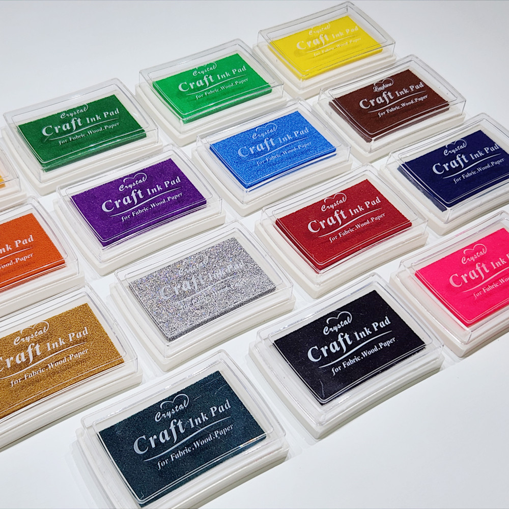 Colored Stamp Pad Rubber Stamp Wedding Finger Painting Journals Albums Food Toy Ink Pad Concave Large Box