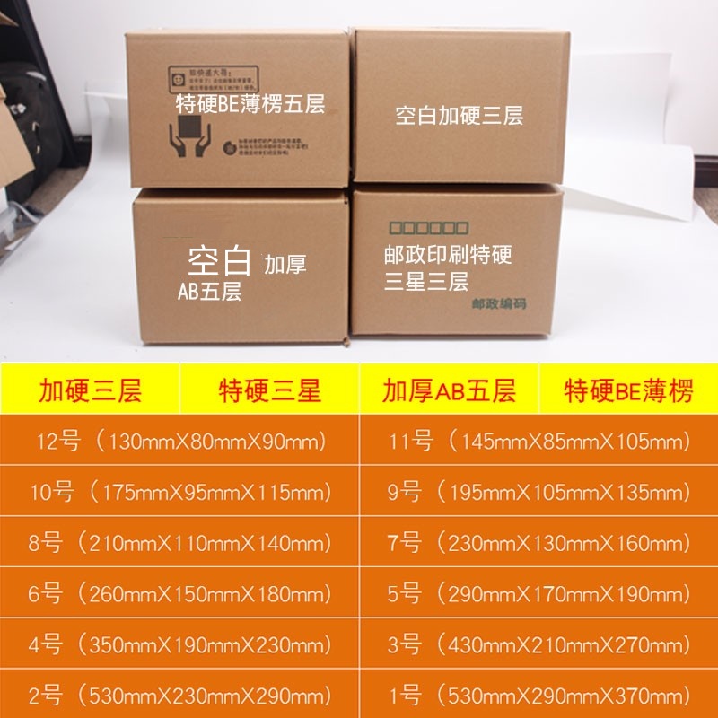 Усиленные картонные коробки трехслойные и пятислойные размеры 1-12 для упаковки экспресс-заказов Taobao, большие и мелкие коробки, почтовые ящики, на заказ