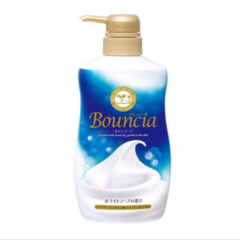 В наличии Японский оригинальный гель для душа cow Milky Soap Bouncia с густой пеной и молочным цветочным ароматом 480 мл
