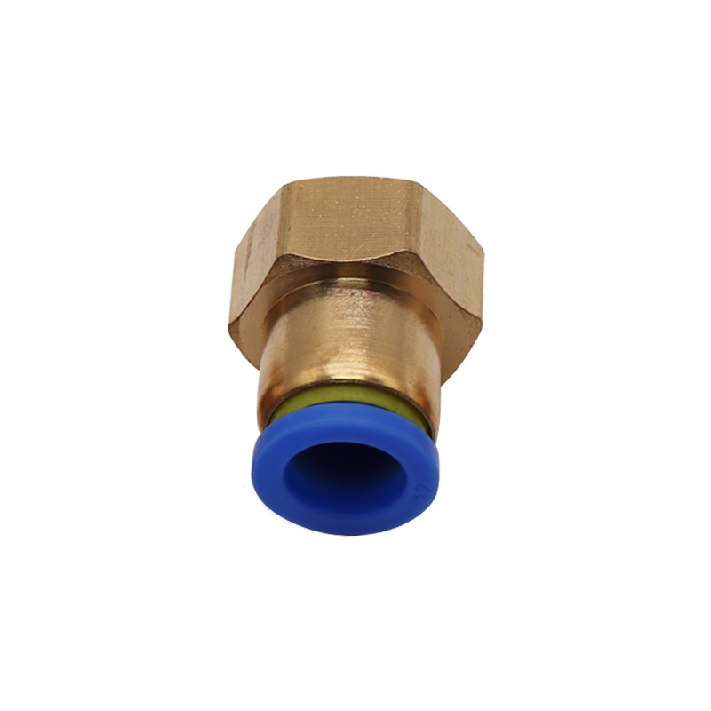 Internal Thread Straight-Through Copper Quick Connect Pneumatic Tube Fitting PCF4-M5/6-01/8-02/10-03/12-04