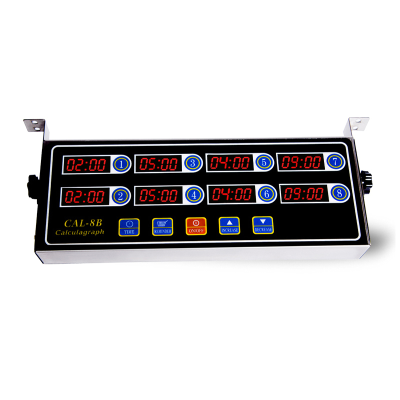 Профессиональный кухонный восьмиканальный таймер из нержавеющей стали с восьмиступенчатыми уведомлениями для бургерных, ресторанов с жареной курицей, магазинов молочного чая и выпечки