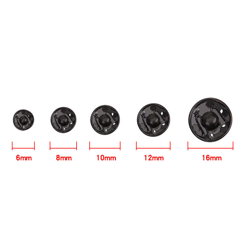 Металлическая невидимая кнопка, черная и серебристая, кнопка-пресс для шитья, защита от раскрытия одежды