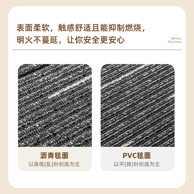 Большие офисные ковровые плитки для коммерческого и домашнего использования, утолщённые, с полной укладкой, модульные напольные коврики для спальни и гостиной