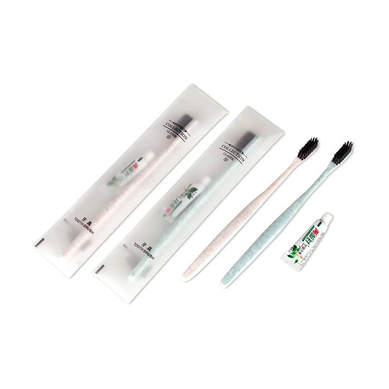 Одноразовый набор зубная щетка и зубная паста для отелей и гостиниц, мягкая щетка, два в одном, для дома и гостей