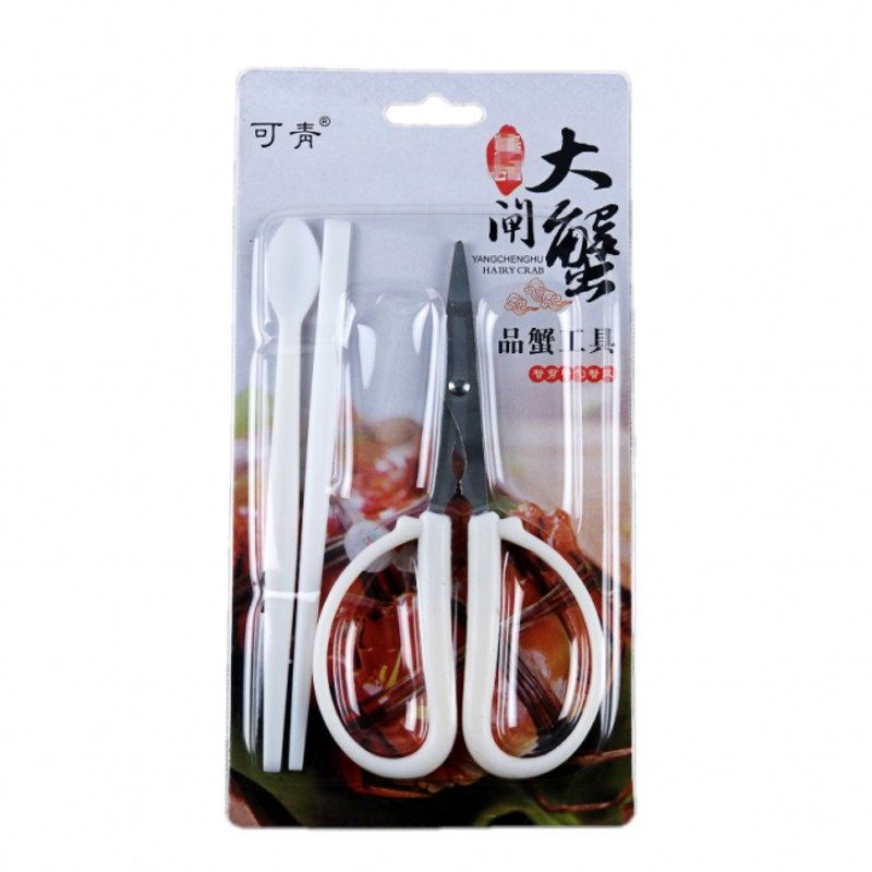 Набор ножниц и инструментов для поедания крабов Keqing, нержавеющая сталь, 3 предмета