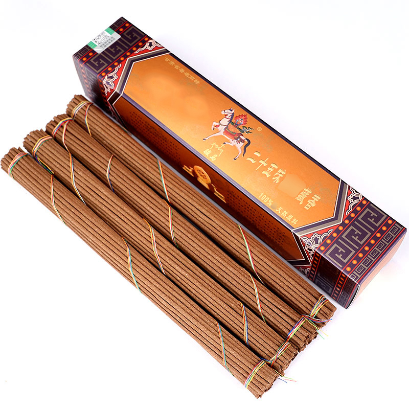 Тибетское благовоние для подношений Будде - лежачее благовоние с ароматом скакуна, 25 травяных ингредиентов, ручной работы, натуральное тибетское благовоние Лапулэн для дома