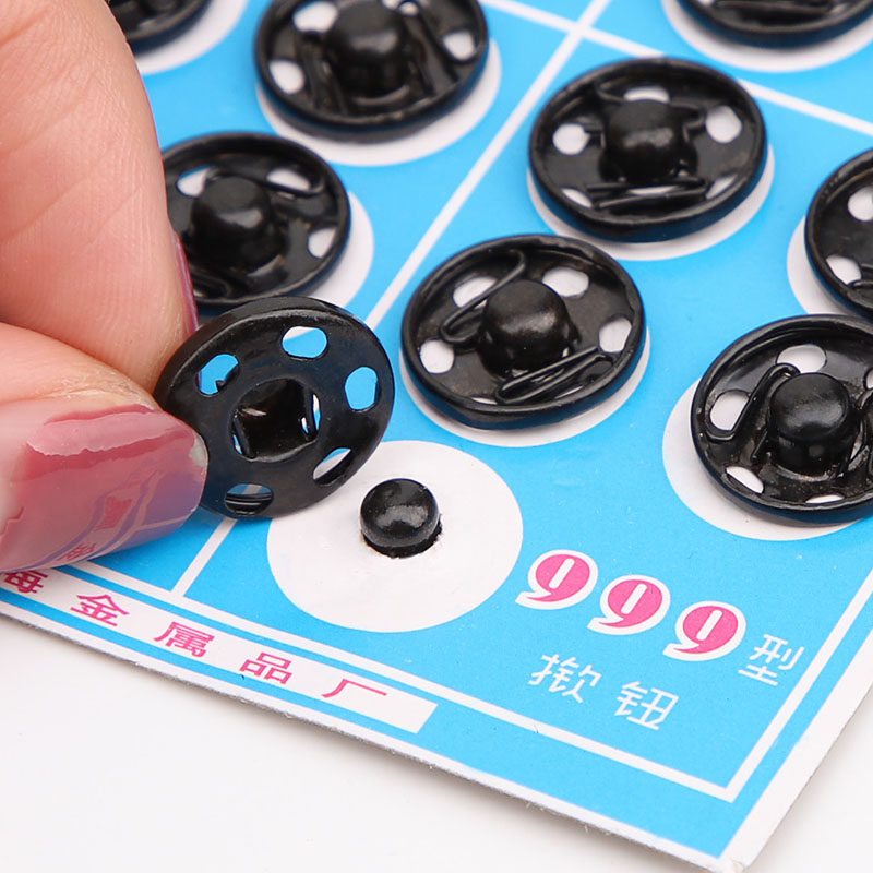 Металлическая невидимая кнопка, черная и серебристая, кнопка-пресс для шитья, защита от раскрытия одежды