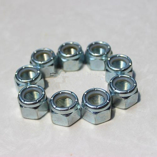 Гайка с нейлоновым замком из оцинкованной углеродистой стали американского стандарта, метрическая противоотвинчивающаяся гайка с блокировкой, полный ассортимент стандартов UNC