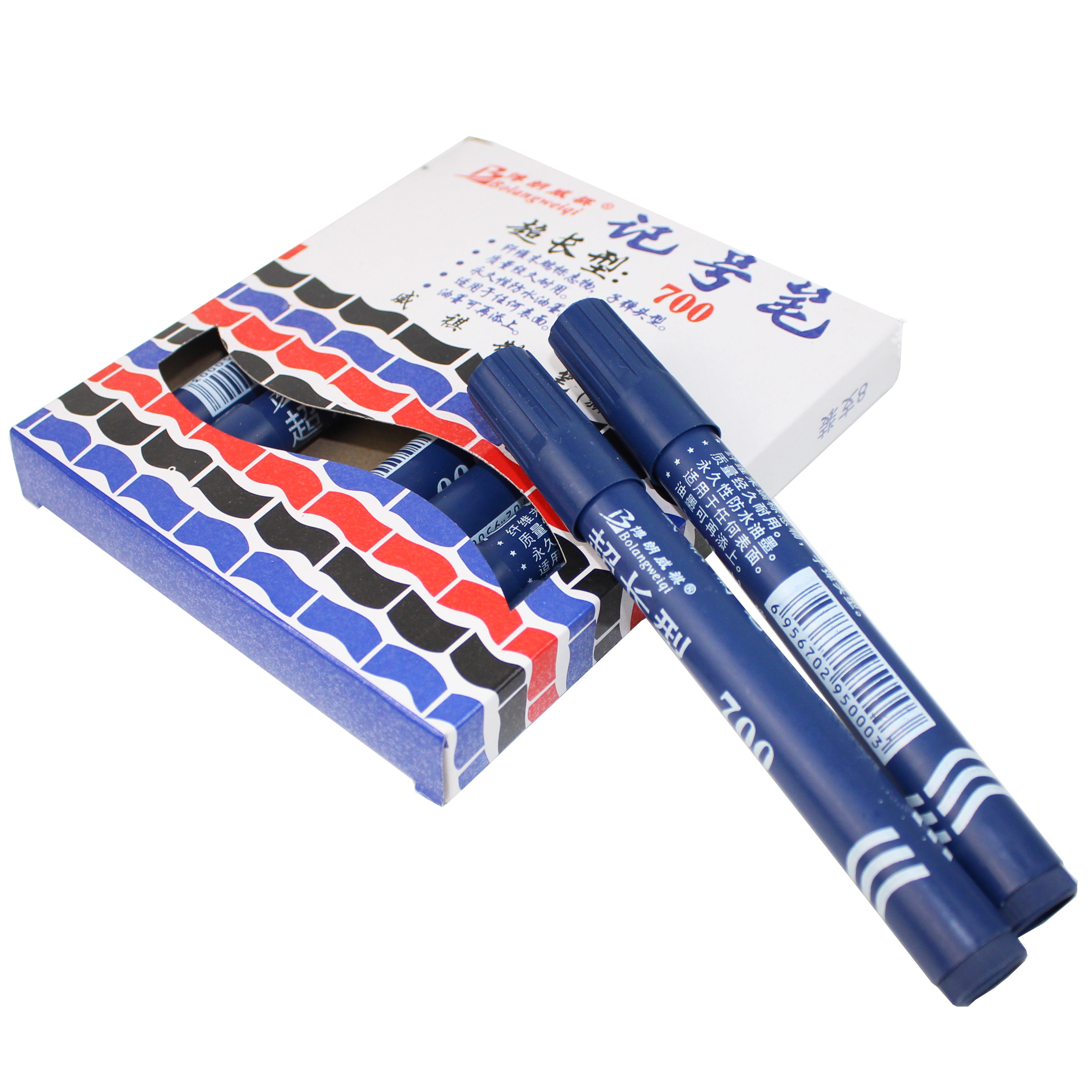 Одноцветный беззапаховый масляный маркер с круглым наконечником, черный маркер, красный Boranweiqi 700