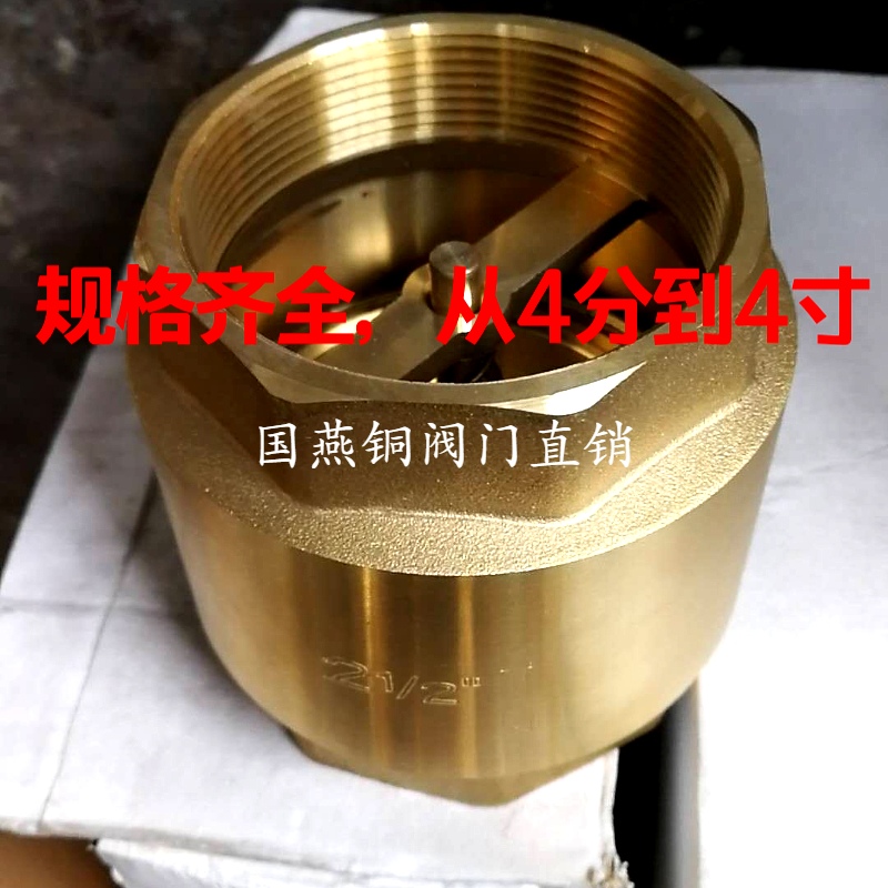 Латунный обратный клапан с пружиной, однонаправленный клапан, горизонтальный антипотоковый клапан, вертикальный запорный клапан, 4 точки, 6 точек, 1 дюйм DN15
