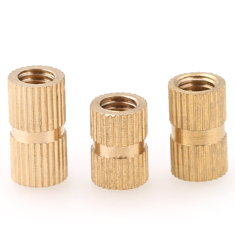 Впрыскиваемые латунные гайки с горячим плавлением M1 M2 M3 M4 M5 M6 M8 с насечками, латунные вставки, встроенные детали - полный ассортимент