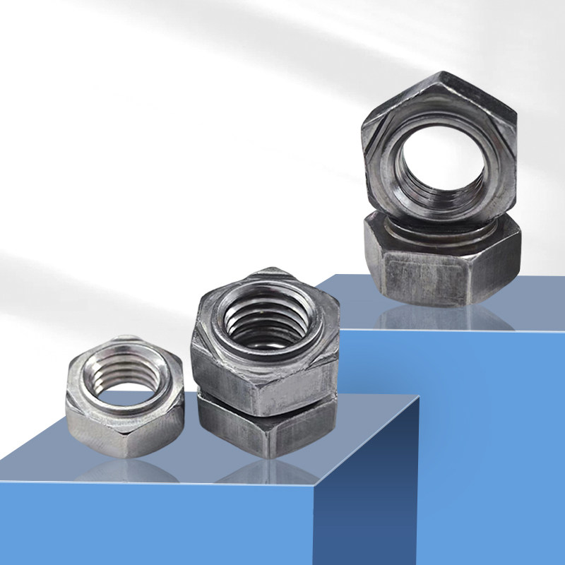 Сварная гайка из нержавеющей стали 304 с шестигранной головкой по дюймовой системе, мелкая резьба, без сварочных точек, с квадратным сварным швом естественного железного цвета