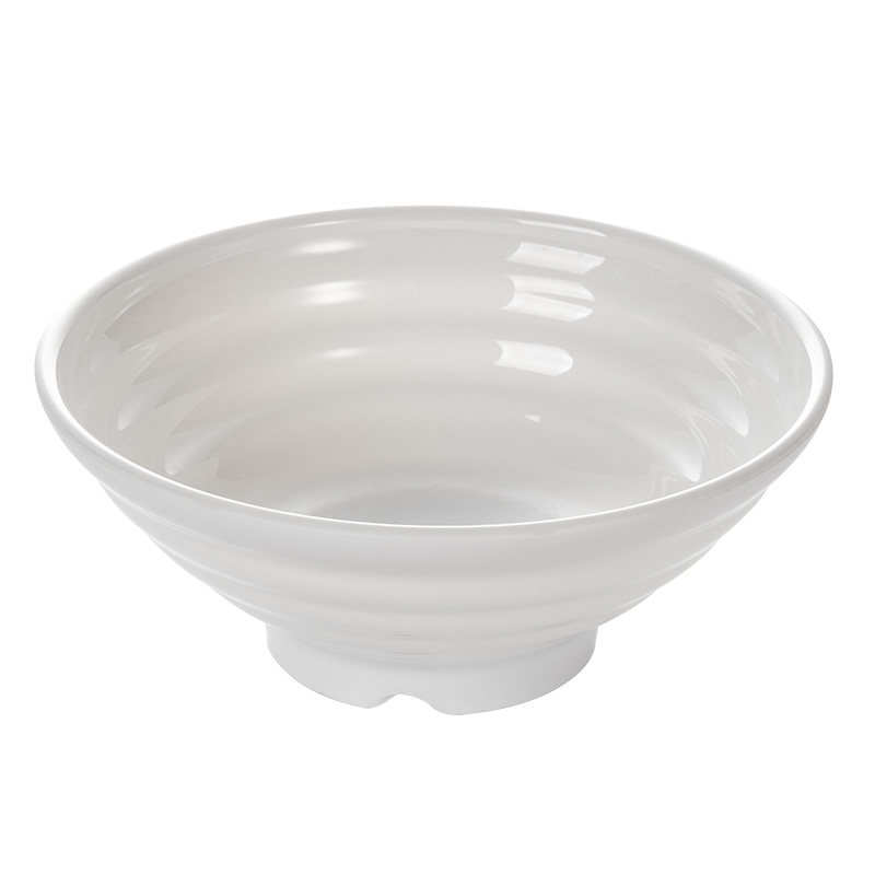 Миска для рамена Yangge из меламина под фарфор, пластиковая японского стиля, большая миска для супа с заостренным дном и ребристым дизайном