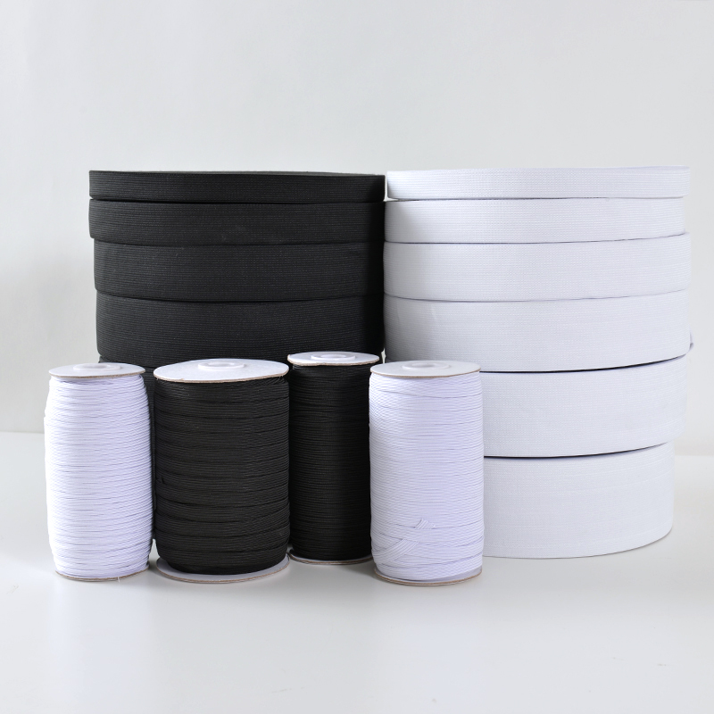 Черно-белая эластичная лента плоская широкая резинка для пояса, утолщенная эластичная лента для DIY одежды и аксессуаров для брюк