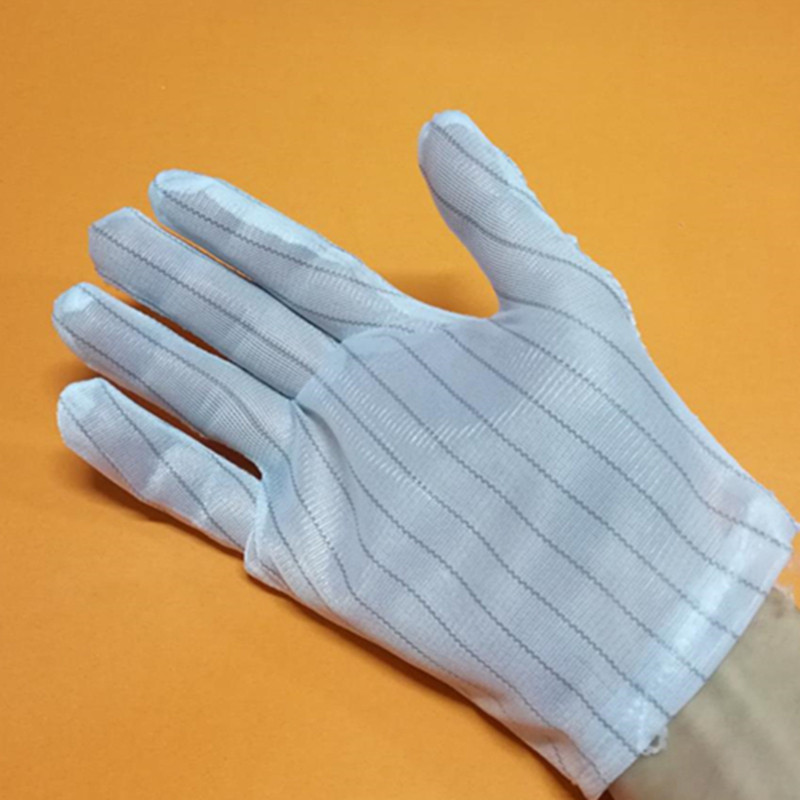 Антистатические перчатки с полосками Защита от статического электричества Пылезащитные перчатки Чистые рабочие перчатки Бесплатная доставка при заказе от 100 пар