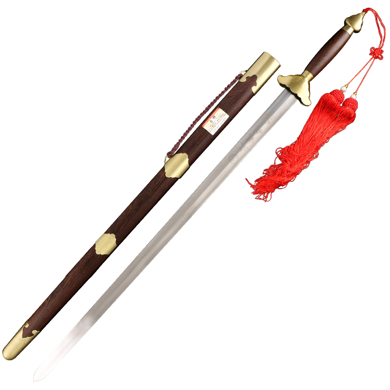 Меч Лунцюань Гую фальшивый медный Тайцзи мягкий меч из нержавеющей стали с ребром для утренних тренировок ушу Тайцзи без заточки