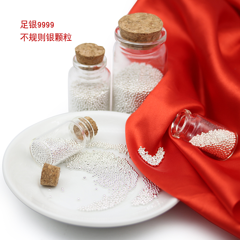 Подлинное чистое серебро 9999 пробы, сырьё, серебряные бусины без отверстий, серебряные слитки, неправильные частицы, снежинки из серебра