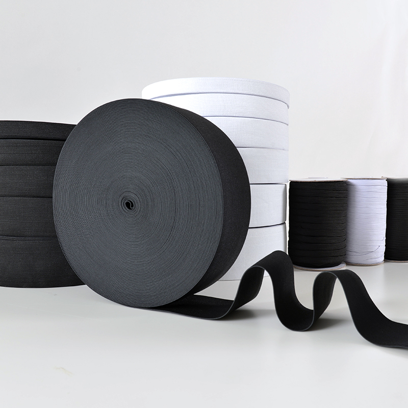 Черно-белая эластичная лента плоская широкая резинка для пояса, утолщенная эластичная лента для DIY одежды и аксессуаров для брюк