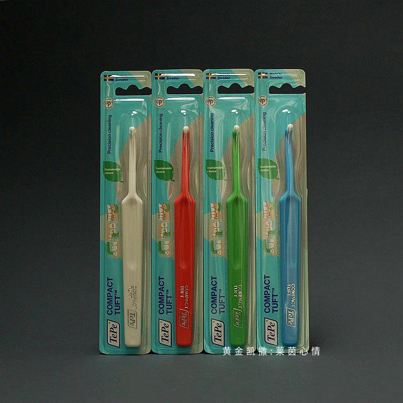 В наличии Шведская зубная щетка TePe с двойным слоем мягкой щетины Стандартная головка\Малая головка\Одиночная головка\Для пародонта\Послеоперационная зубная щетка\Скребок для языка