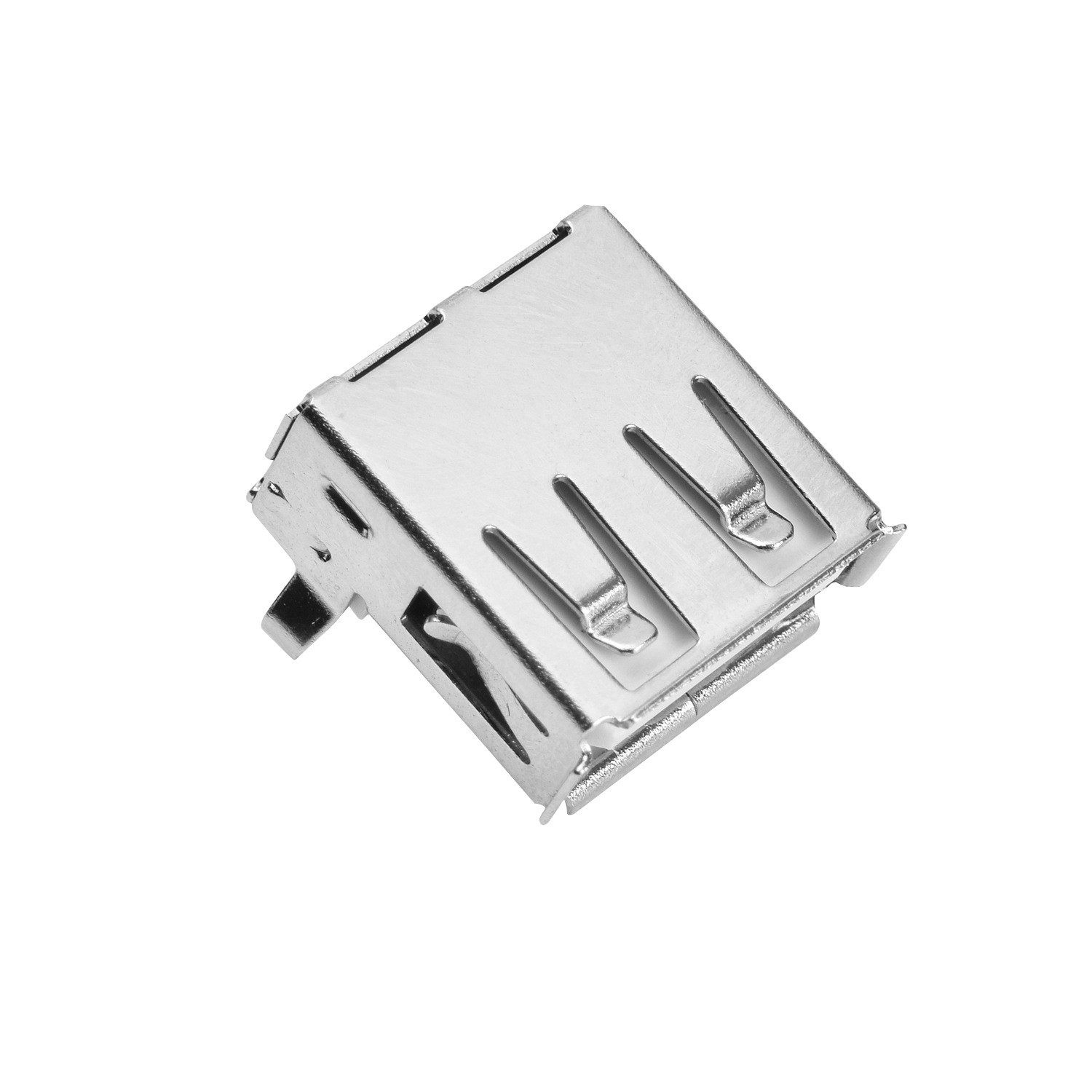 AF 90-Degree USB Female Connector TYPE-A Standard Data Power Computer Interface Iron Shell Copper Pin DIP Socket