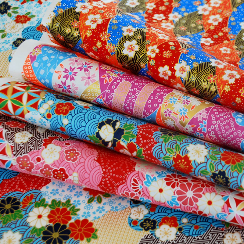 Японская стилизованная бумага для обертывания книг с золотым тиснением чиё-гами, традиционная китайская подарочная художественная бумага Юдзэн, бесплатная доставка