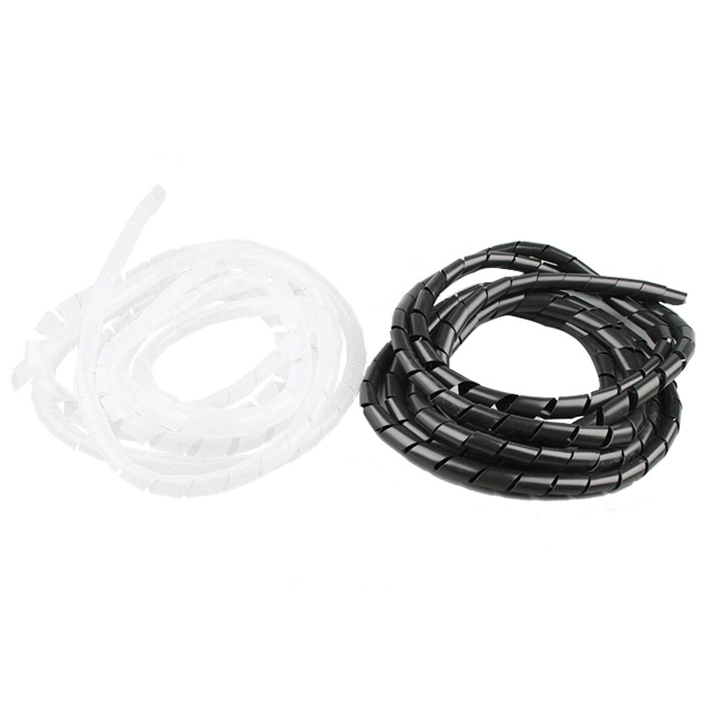 Органайзер для намотки проводов, спиральная защитная трубка для кабеля, изоляционная трубка диаметром 4-30 мм, черного и белого цвета